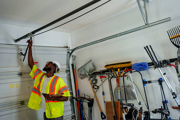 Professional Garage Door Panel Replacement technician working in McLeod County County, MN